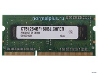 Модуль памяти для ноутбука DDR3L SODIMM, 4Gb 1600 МГц /PC-12800, Crucial(CT51264BF160BJ)