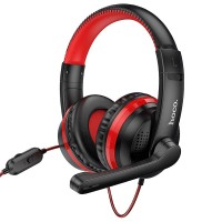 Игровые наушники для ПК с микрофоном Hoco W103 Magic tour gaming headphones Black-Red