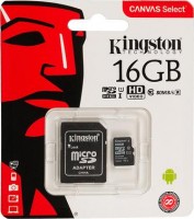 Карта памяти Kingston 16Gb microSD  класс 10