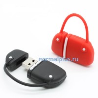Флеш-накопитель 8Gb (сумочка) USB 2.0 чёрная,красная