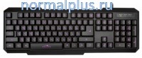 Клавиатура проводная Oklick 740G (мультимедиа,3 цвета подсветки,USB,черный)