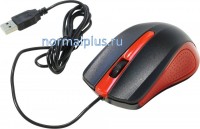 Мышь Oklick 225M (1200dpi,2 кнопки,USB) Черный/красный