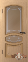Межкомнатная дверь «Версаль ДР» стекло (светлый дуб-венге-орех)