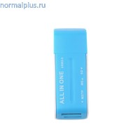 Картридер USB 2.0 для SD TF M2 MS синий