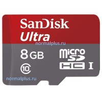 Карта памяти 8Gb Micro SDHC <SanDisk> Class 10 c/а 