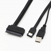 Кабель USB папа+eSATA мама SATA 22pin для подключения  HDD 2.5 
